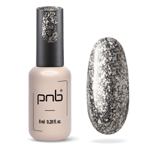 Load image into Gallery viewer, PNB GEL NAIL POLISH 183 STAR WAY BLACK SILVER