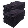 BLACK TOWELS BLEACH PROOF 16X27 (12PC)